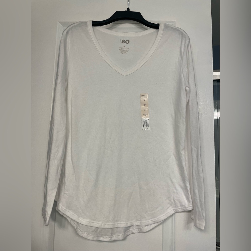 SO White Long Sleeve Tee